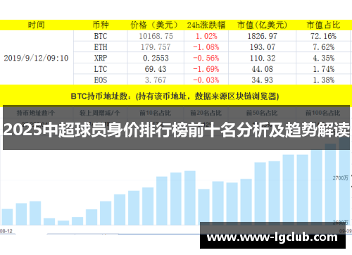 2025中超球员身价排行榜前十名分析及趋势解读