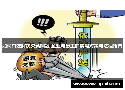 如何有效解决欠薪问题 企业与员工的实用对策与法律指南